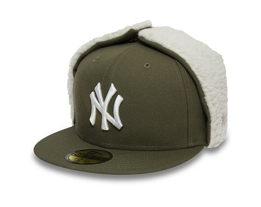Kšiltovka New Era 59FIFTY Dogear League Essential New York Yankees New Olive/White