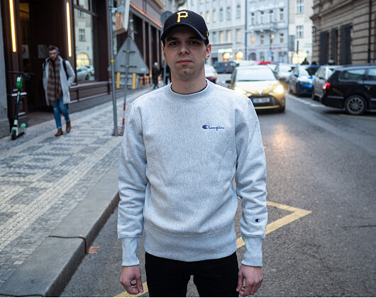 Mikina Champion Crewneck Sweatshirt Heather Grey