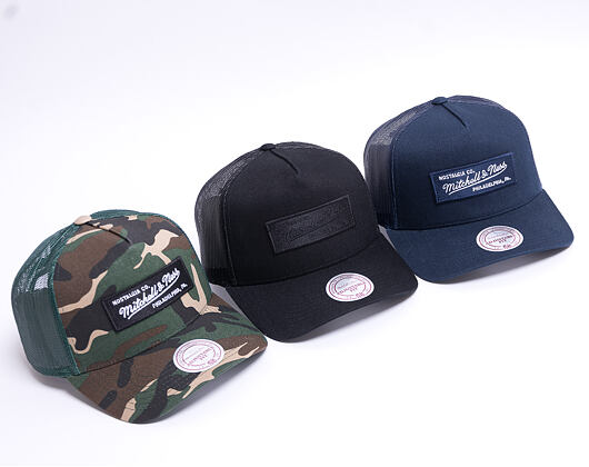 Kšiltovka Mitchell & Ness Box Logo Trucker Branded Black