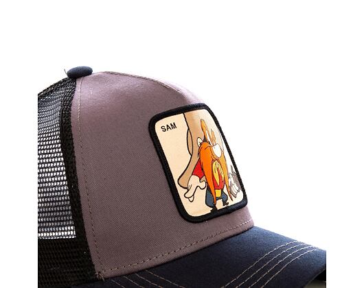 Kšiltovka Capslab Looney Tunes - Yosemite Sam Trucker Grey / Navy