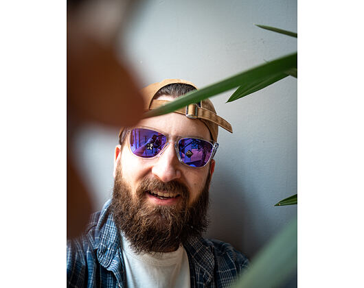 Sluneční Brýle Oakley Frogskins Polished Clear/Prizm Violet OO9013-H755