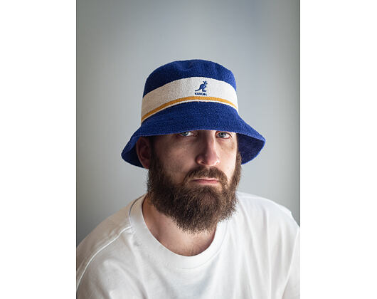 Klobouk Kangol K3326ST Bermuda Stripe Bucket Grape