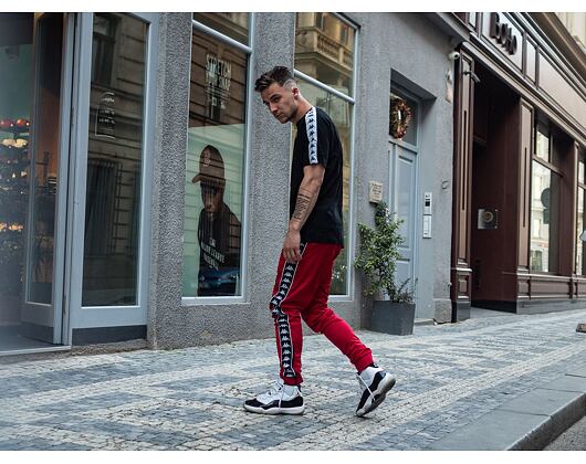 Tepláky Kappa Banda Rastoria Slim A0E Red