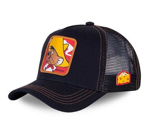 Kšiltovka Capslab Trucker - Looney Tunes - Speedy Gonzales - Black / Yellow