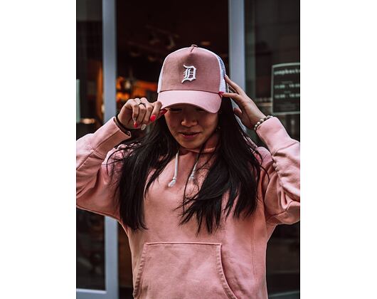 Dámská Kšiltovka New Era  Micro Cord  Detroit Tigers  9FORTY A-FRAME TRUCKER  Pink / Optic White