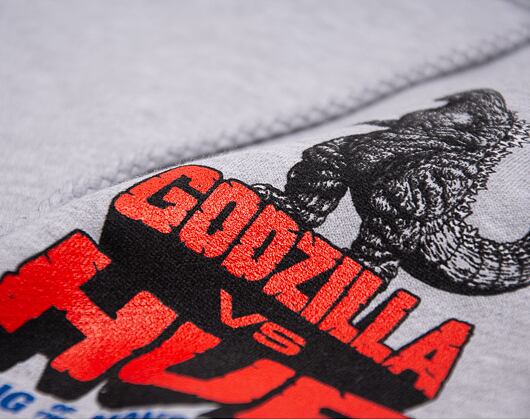 Mikina Huf Vs Godzilla P/O Hoodie Grey Heather