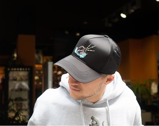 Kšiltovka Pink Dolphin Souvenir Satin Structured Black Snapback