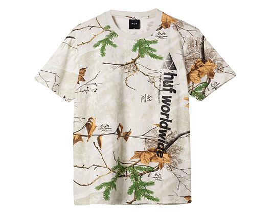 Triko HUF Realtree Peak Logo T-Shirt White