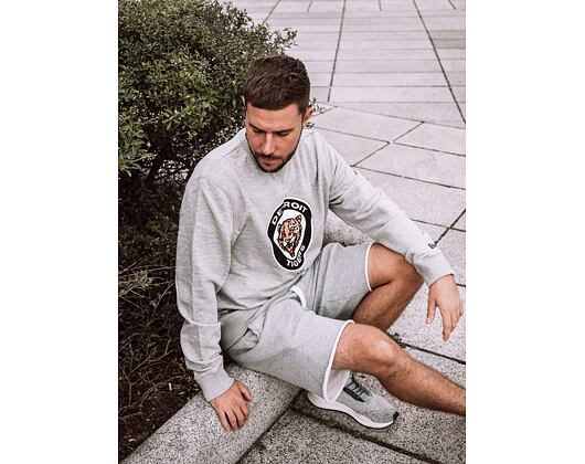 Mikina New Era MLB Cooperstown Crew Fleece Detroit Tigers Heather Gray