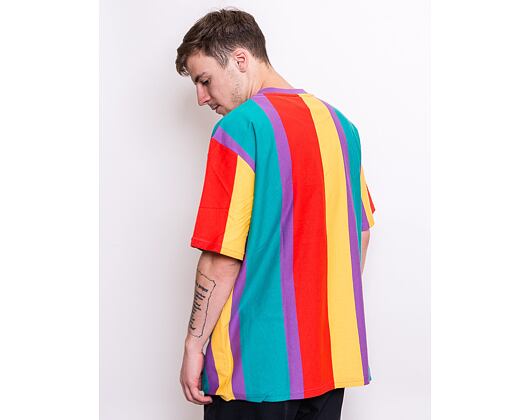 Triko Karl Kani Signature Stripe Tee Purple/Red/Yellow - 6069900