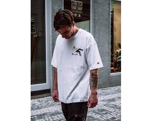 Triko Champion Crewneck T-Shirt White 214419 WW010