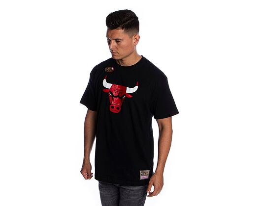 Triko Mitchell & Ness Chicago Bulls T-Shirt Team Logo Traditional Black