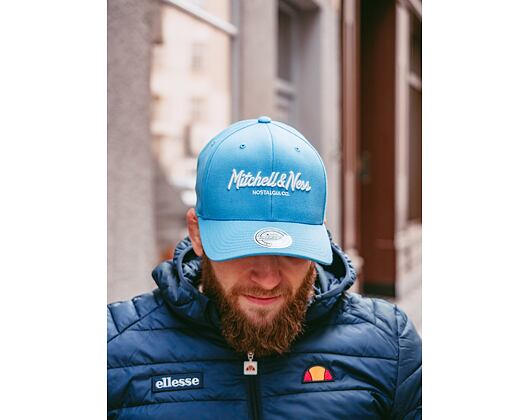 Kšiltovka Mitchell & Ness Pinscript High Crown 110 Teal Snapback
