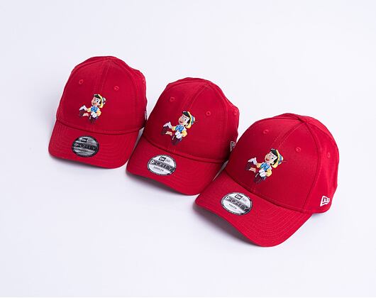 Dětská kšiltovka New Era 9FORTY Kids Infant film Character Pinocchio Strapback Scarlet