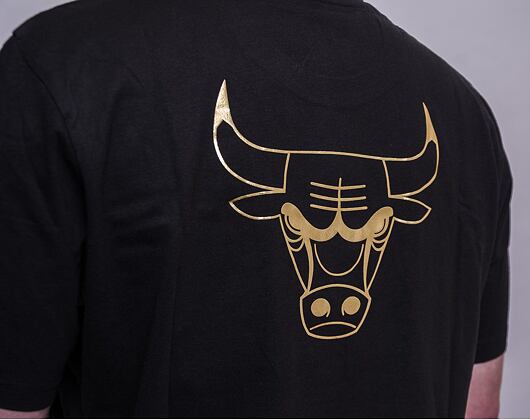 Triko New Era NBA Metallic Tee Chicago Bulls Black/Gold