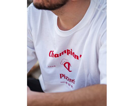 Triko Champion T T-Shirt Pizzeria 216429 WHT White