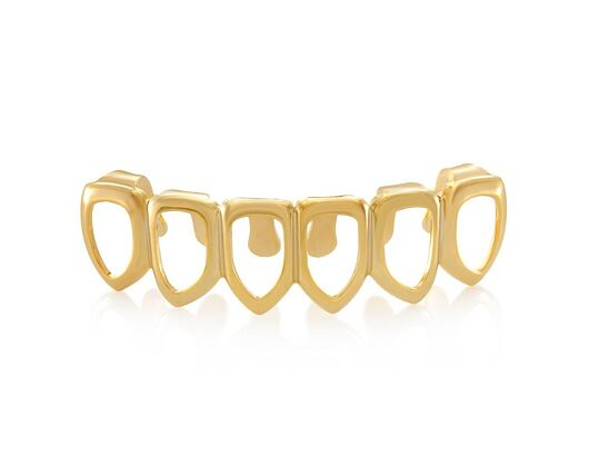 Pozlacené Zuby King Ice The Open-Face Grillz Bottom