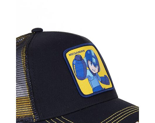 Kšiltovka Capslab Trucker (MEGAMAN) Black/Yellow HER2