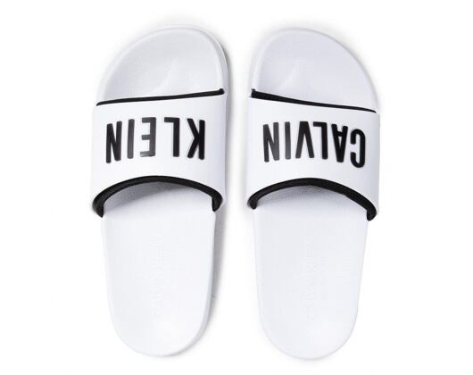 Dámské Pantofle Calvin Klein Slide KW0KW01372 YCD Bílá