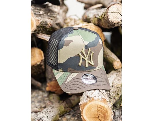 Dětská Kšiltovka New Era 9FORTY Kids Trucker MLB Kids Camo New York Yankees Snapback Woodland Camo /