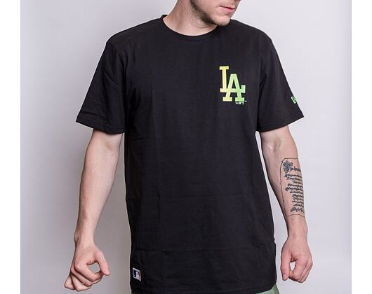 Triko New Era MLB Neon Los Angeles Dodgers Black / Neon Green