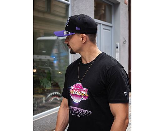 Triko New Era NBA Futuristic Graphic Los Angeles Lakers Black