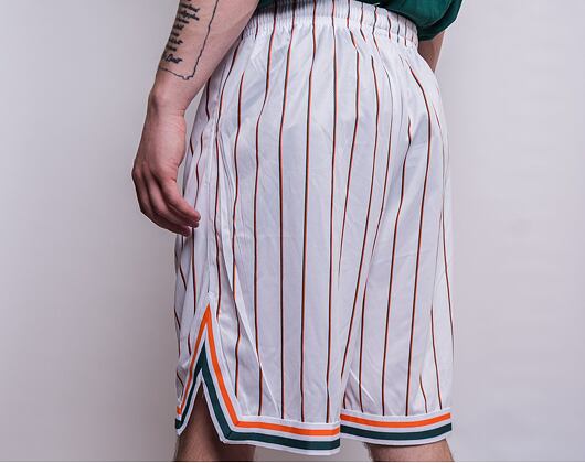Kraťasy Karl Kani Small Signature Pinstripe Mesh Shorts white/green/orange