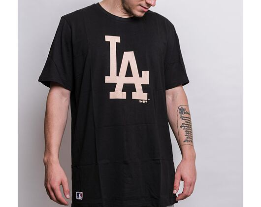 Triko New Era MLB Seasonal Team Logo Tee Los Angeles Dodgers Black / Biscuit