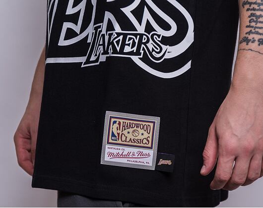 Triko Mitchell & Ness Los Angeles Lakers Big Face Tee 3.0 Black