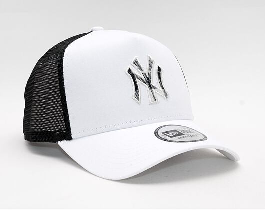 Kšiltovka New Era 9FORTY MLB Check Infill Trucker New York Yankees Strapback Stone