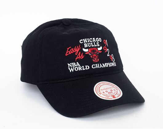 Kšiltovka Mitchell & Ness Stone Washed Champions Dad Hat Chicago Bulls Black