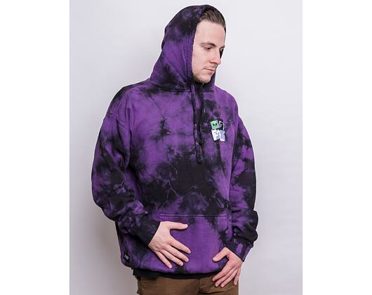 Mikina RIP N DIP Sid Hoodie RND7046 Purple & Black Tie Dye