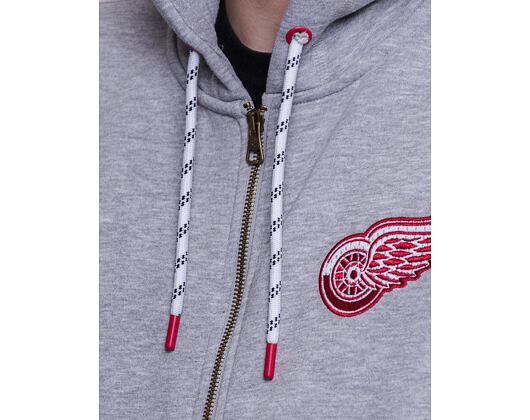 Mikina '47 Brand NHL Detroit Red Wings Back Check Morris Full Zip Hood Slate Grey