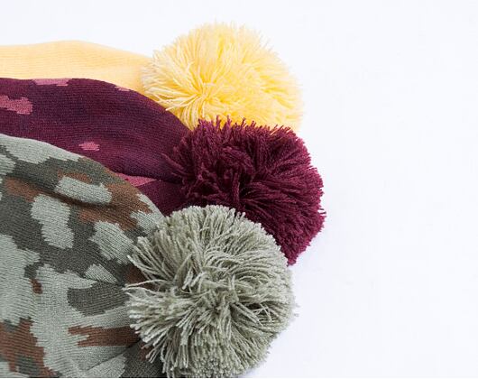 Kulich Ellesse Velly Camo Pom Pom Beanie Dark Purple