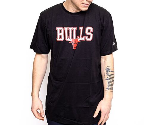 Triko New Era NBA Bball Hoop Graphic Tee Chicago Bulls Black
