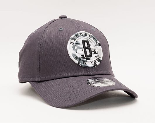 Dětská kšiltovka New Era 9FORTY NBA Wild Camo Brooklyn Nets Grey