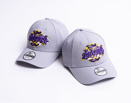 Dětská kšiltovka New Era 9FORTY NBA Wild Camo Los Angeles Lakers Graphite