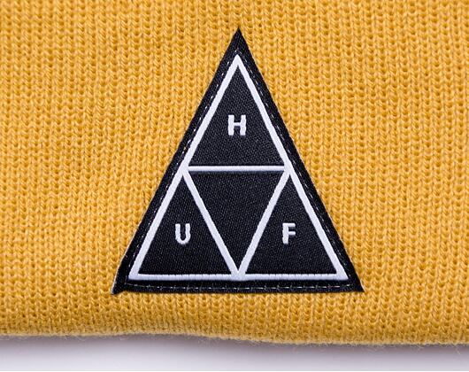 Kulich HUF Essentials Triple Triangle Cuff Beanie Gold