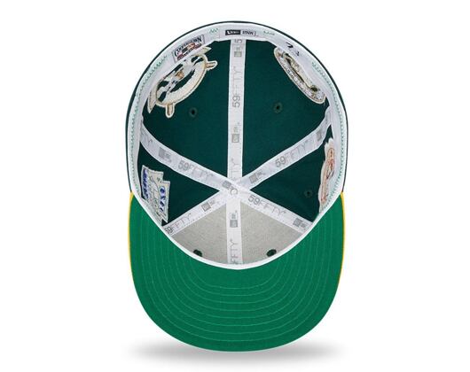 Kšiltovka New Era 59FIFTY Cooperstown Multi WS Patch Oakland Athletics Fitted Dark Green