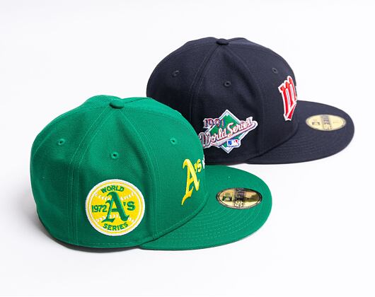 Kšiltovka New Era 59FIFTY 1972 World Series Oakland Athletics VS Cincinnati Reds Fitted Kelly Green