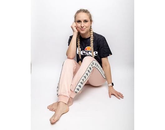 Dámské Tepláky Kappa 222 Banda Wrastoria Slim Pink Blush - Beige - Green