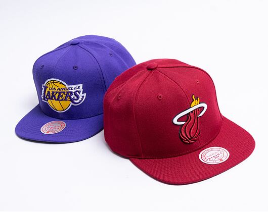 Kšiltovka Mitchell & Ness Team Ground 2.0 Snapback Miami Heat Maroon