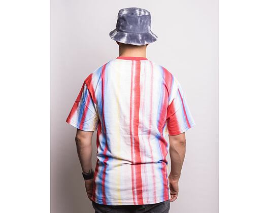 Triko Karl Kani Autograph Tie Dye Stripe Tee red