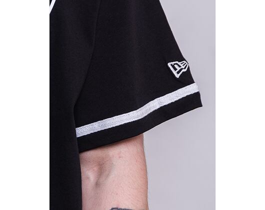 Triko New Era Distressed Logo Button Up Tee Las Vegas Raiders Black