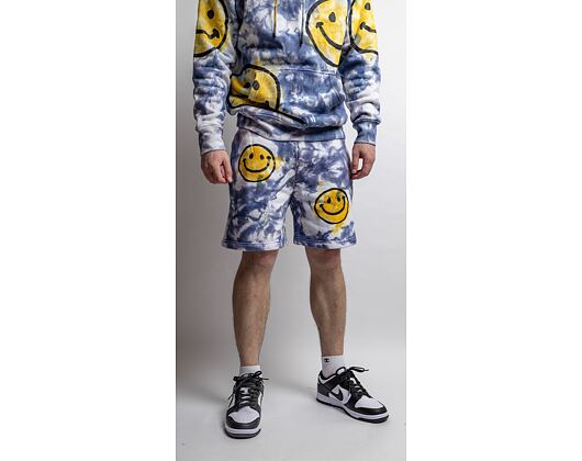 Kraťasy Market Smiley Sun Dye Yellow/Blue Tie-Die