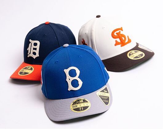 Kšiltovka New Era 59FIFTY Low Profile MLB Cooperstown Brooklyn Dodgers Fitted Bright Royal / Grey