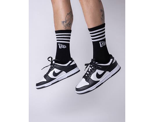 3 páry ponožek New Era Stripe Crew 3Pack Black