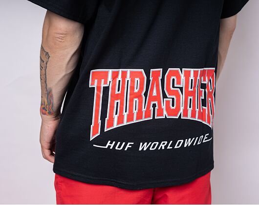 Triko HUF × Thrasher High Point T-Shirt Black