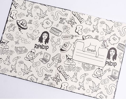 Zápisník RIP N DIP Nerm Doodle Notebook White