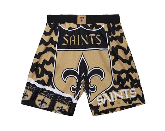 Kraťasy Mitchell & Ness NFL Jumbotron 2.0 Shorts New Orleans Saints Black / Gold